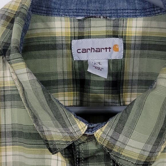 Carhartt  Plaid Short Sleeve  Button up Shirt - Picture 4 of 10